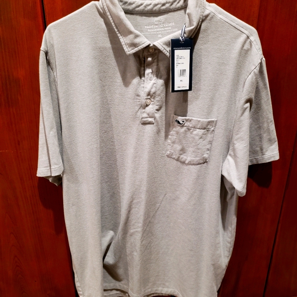 NWT - Men's XL Vineyard Vines Grey Polo shirt